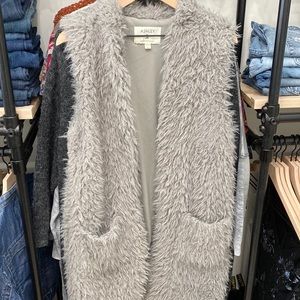 Duster Teddy Gray Pocket Vest